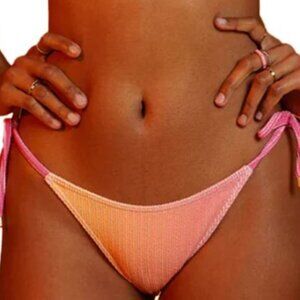 Billabong  Pink Ocaso‎ Tie Side Hike Pant Bikini Bottoms SZ XL - NWT